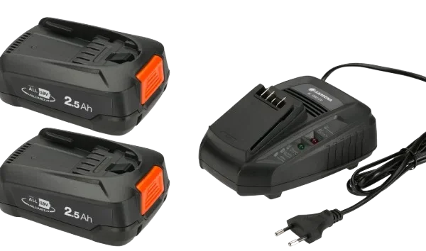 Bộ phụ kiện gồm 1 sạc nhanh P4A-AL và 2 pin 2Ah  Gardena 14907-20