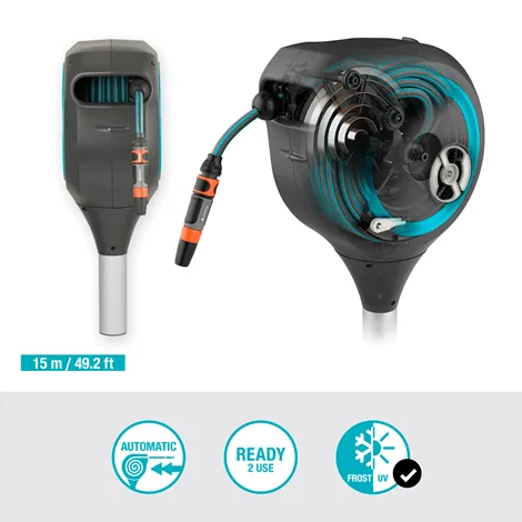 Bộ dây rút tự động 15 mét chân cắm đất Gardena 18604-20 - Ảnh 5