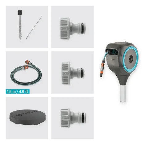 Bộ dây rút tự động 15 mét chân cắm đất Gardena 18604-20 - Ảnh 7