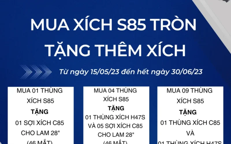 XÍCH MỚI Husqvarna X-CUT S85 tròn 3/8" chân 1,5 mm